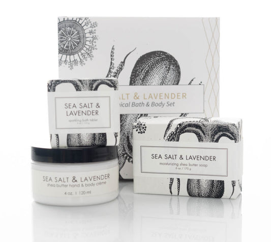 Botanical Bath & Body Set - Sea Salt & Lavender
