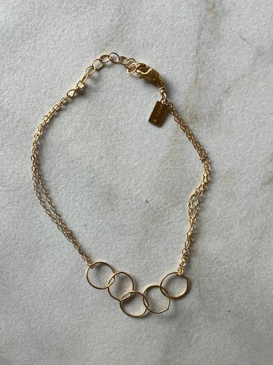 Double Chain Large Link Bracelet
