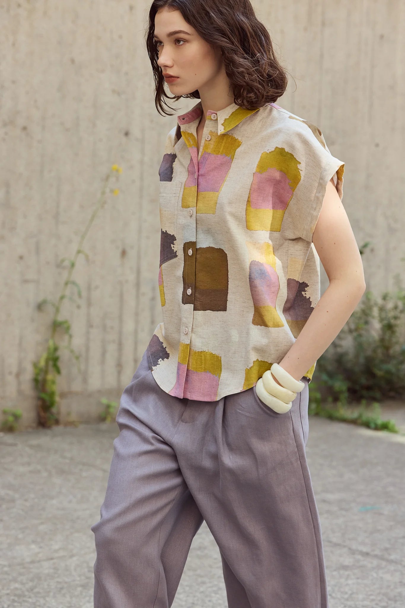 Eve Gravel Haley Top in Yellow Gold