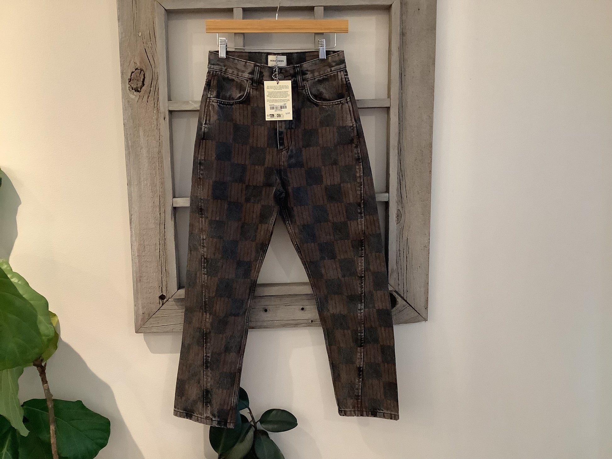 Almost Moiré All Over Mom Fit Jeans