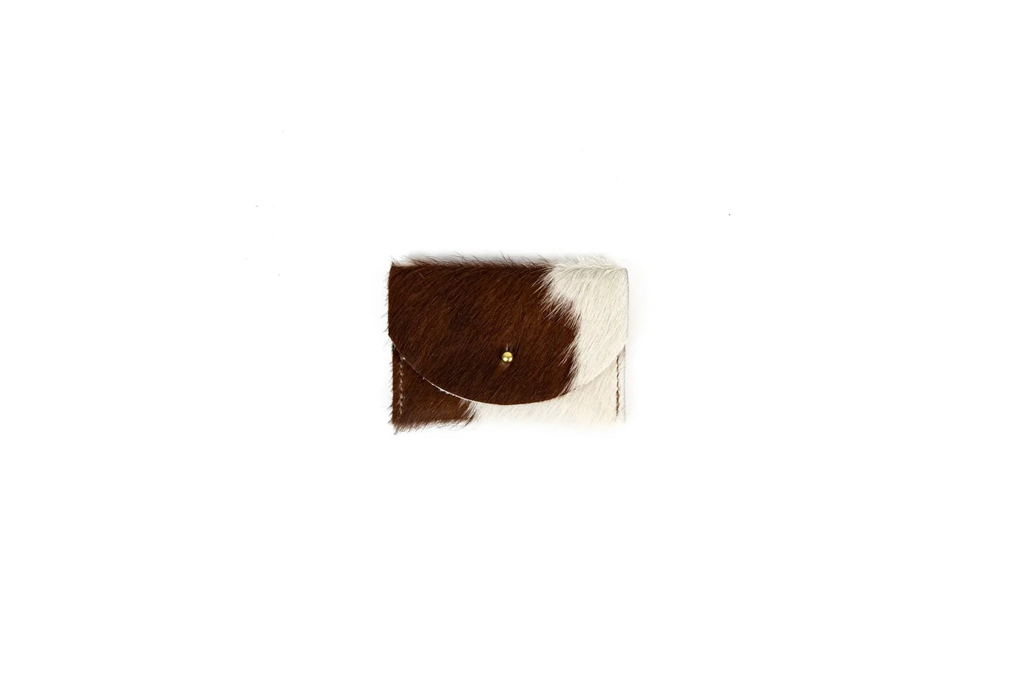 Cardholder - Brown + White Hair on Hide