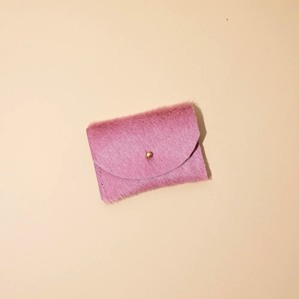 Cardholder - Rose Hair on Hide