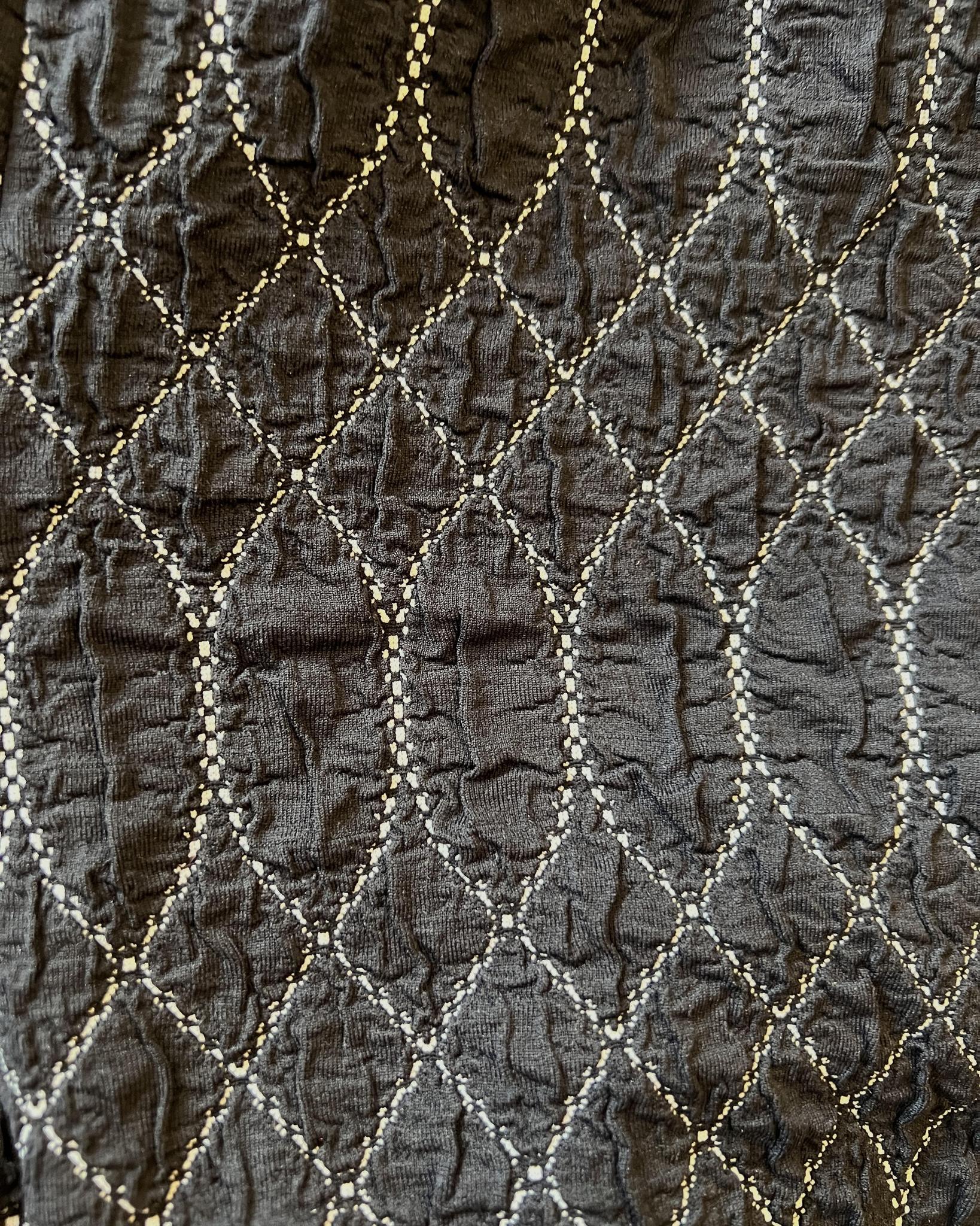 Squasht Short Shorts in Midnight Quilted Texture