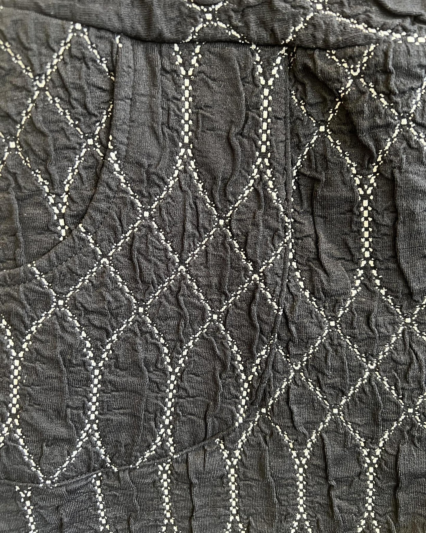 Squasht Short Shorts in Midnight Quilted Texture