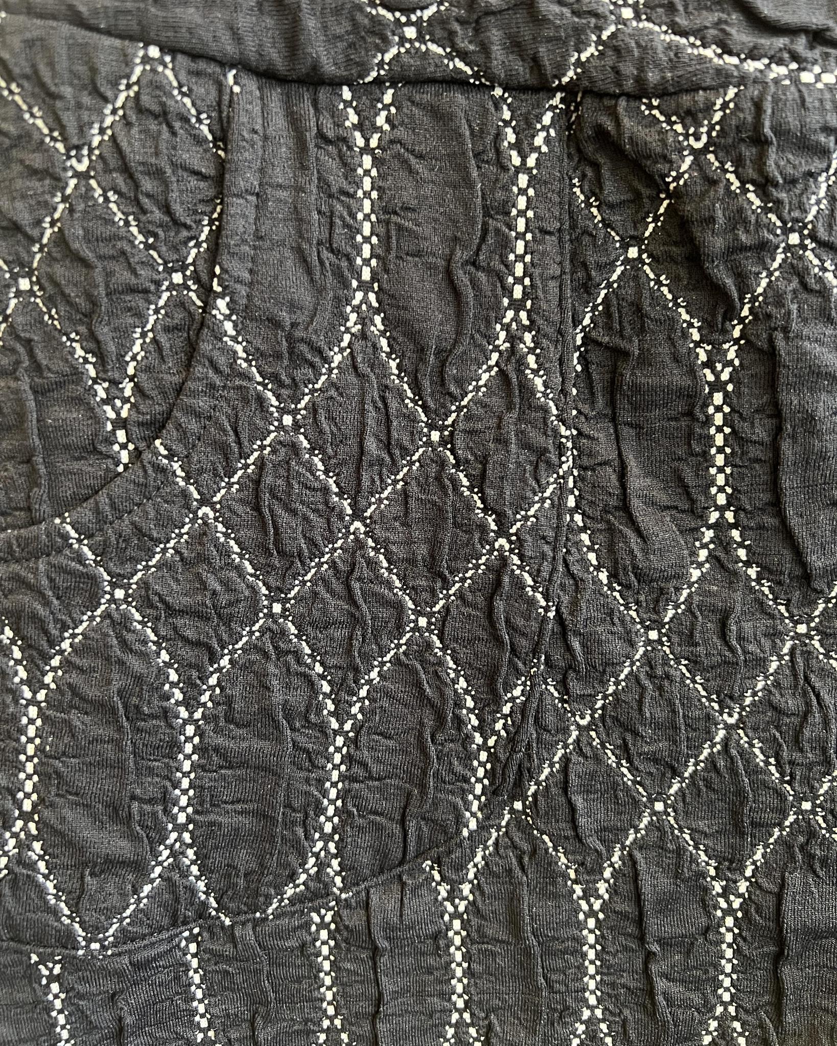 Squasht Short Shorts in Midnight Quilted Texture