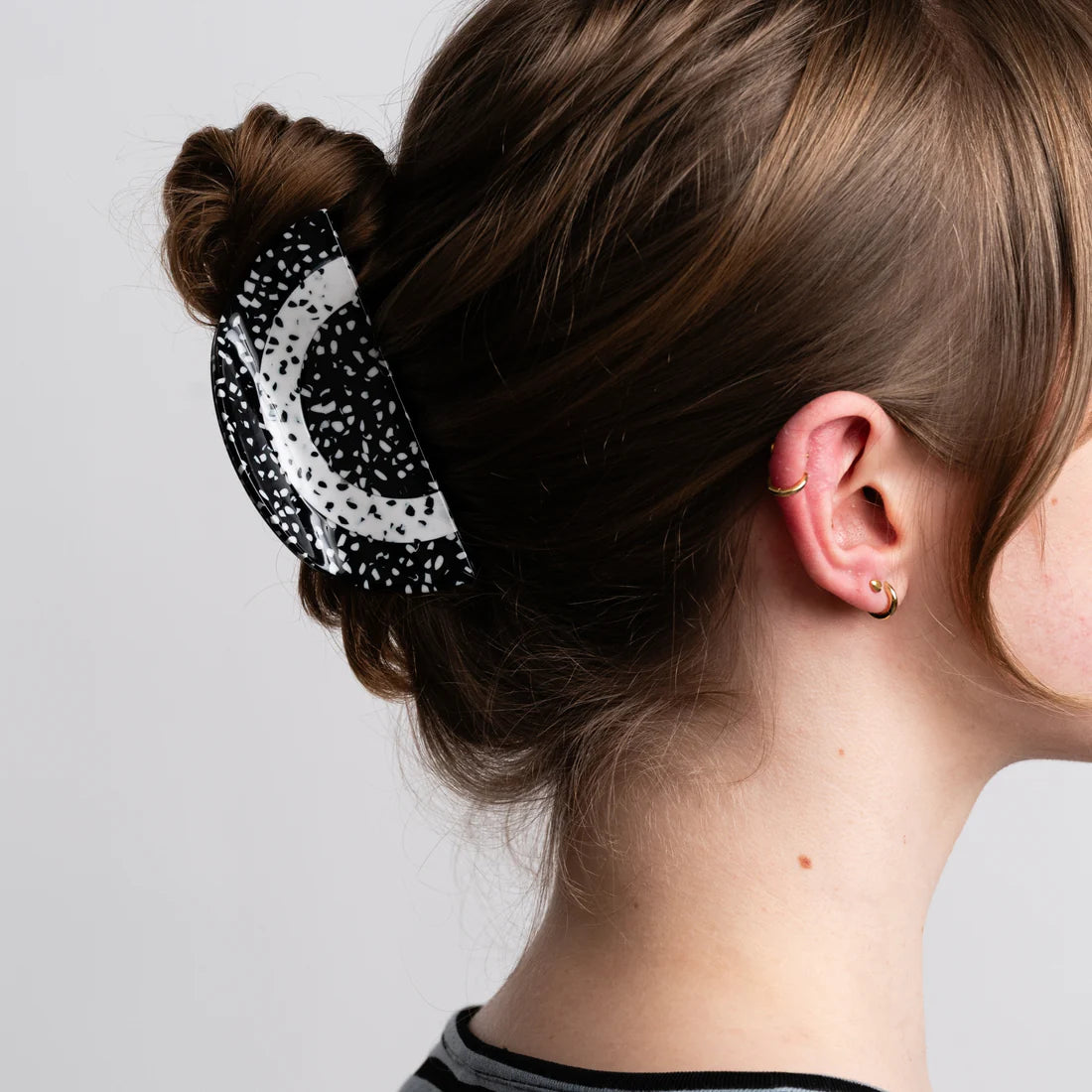 Black & White Rainbow Hair Claw