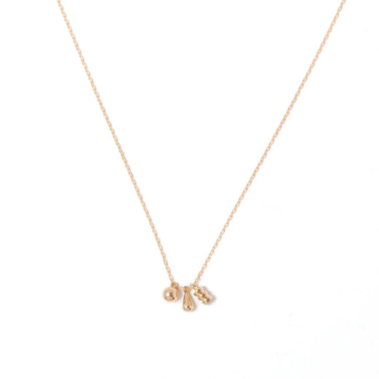 Tiny Brass Shapes Necklace