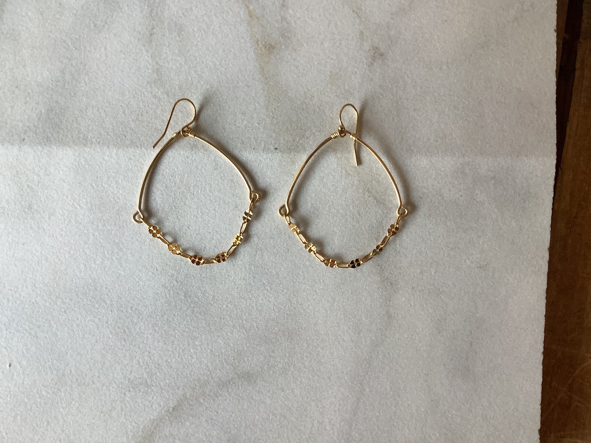 Coin Drape Chain Earrings