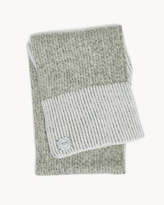 Oatmeal Melange Rag Wool Scarf