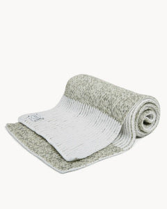 Oatmeal Melange Rag Wool Scarf