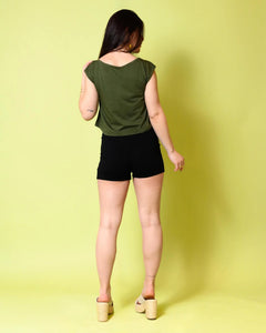 Croppish Tee - Olive