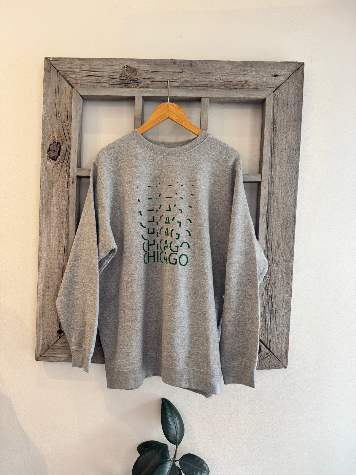 Chicago Lights Crewneck Sweater - Grey