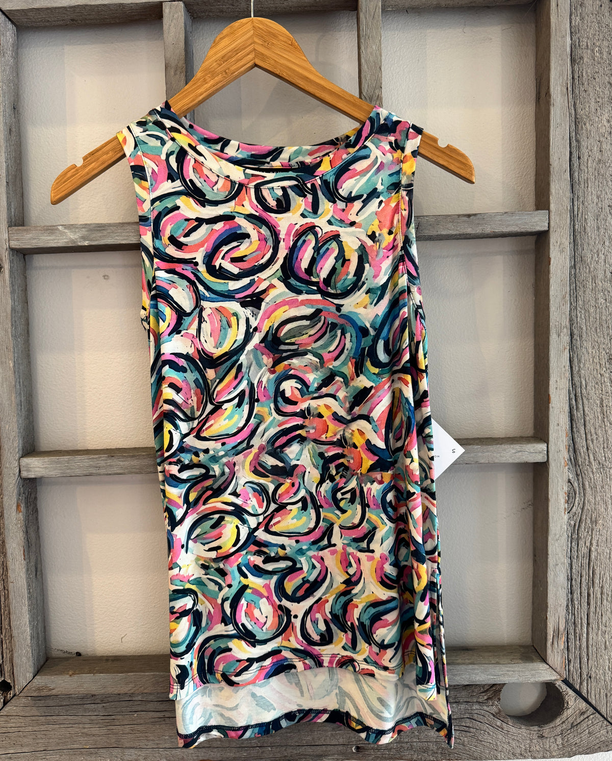 Multicolor Split Hem Tank