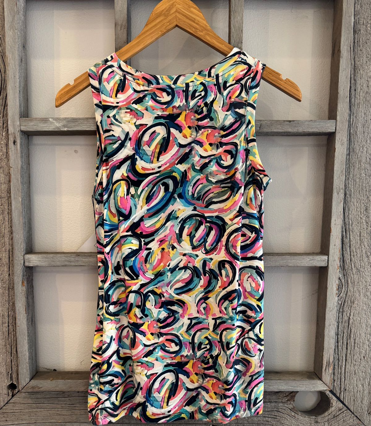 Multicolor Split Hem Tank