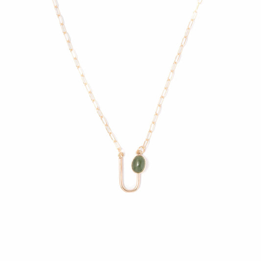 Jade Asymmetrical Arch Necklace