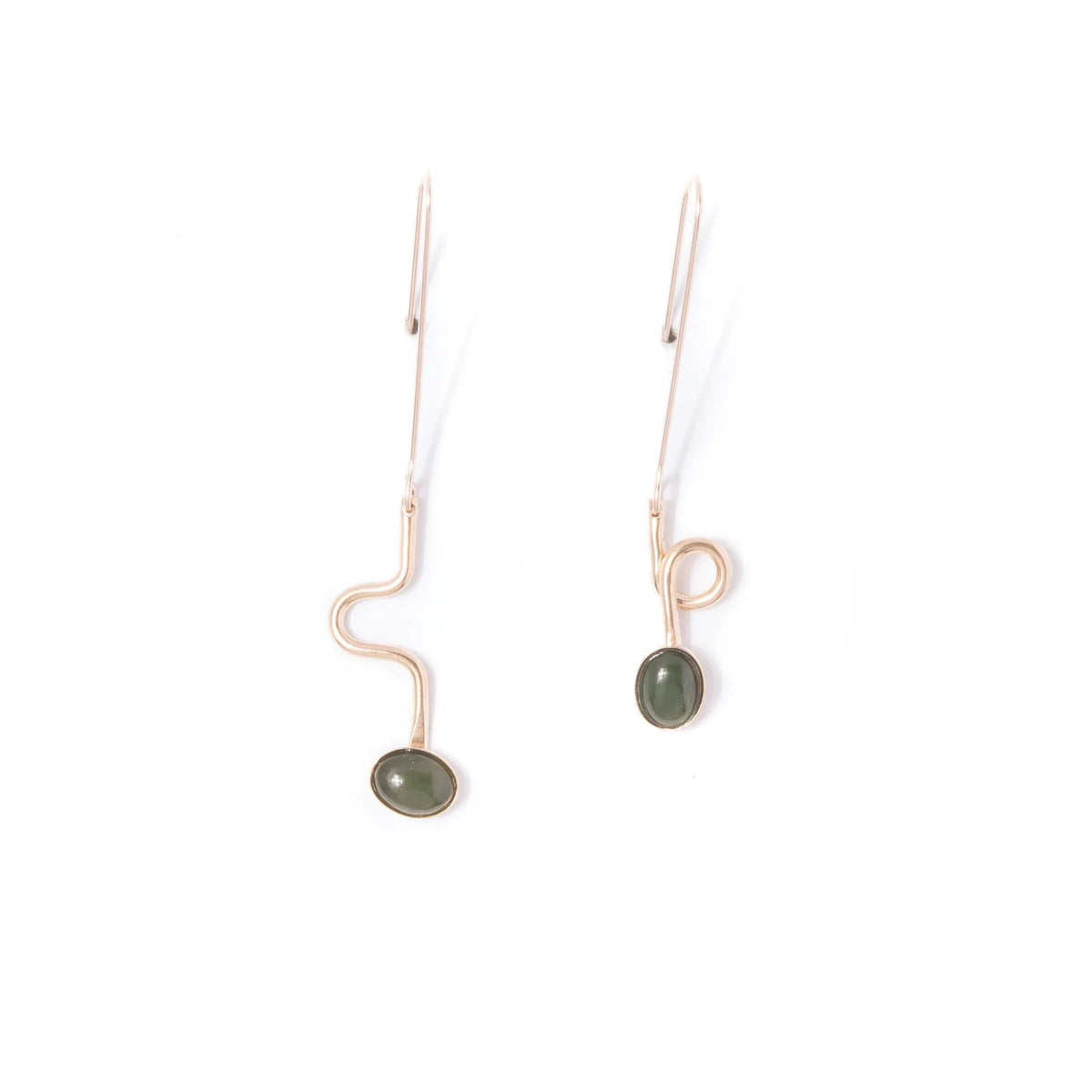 Jade Contour Drop Earrings