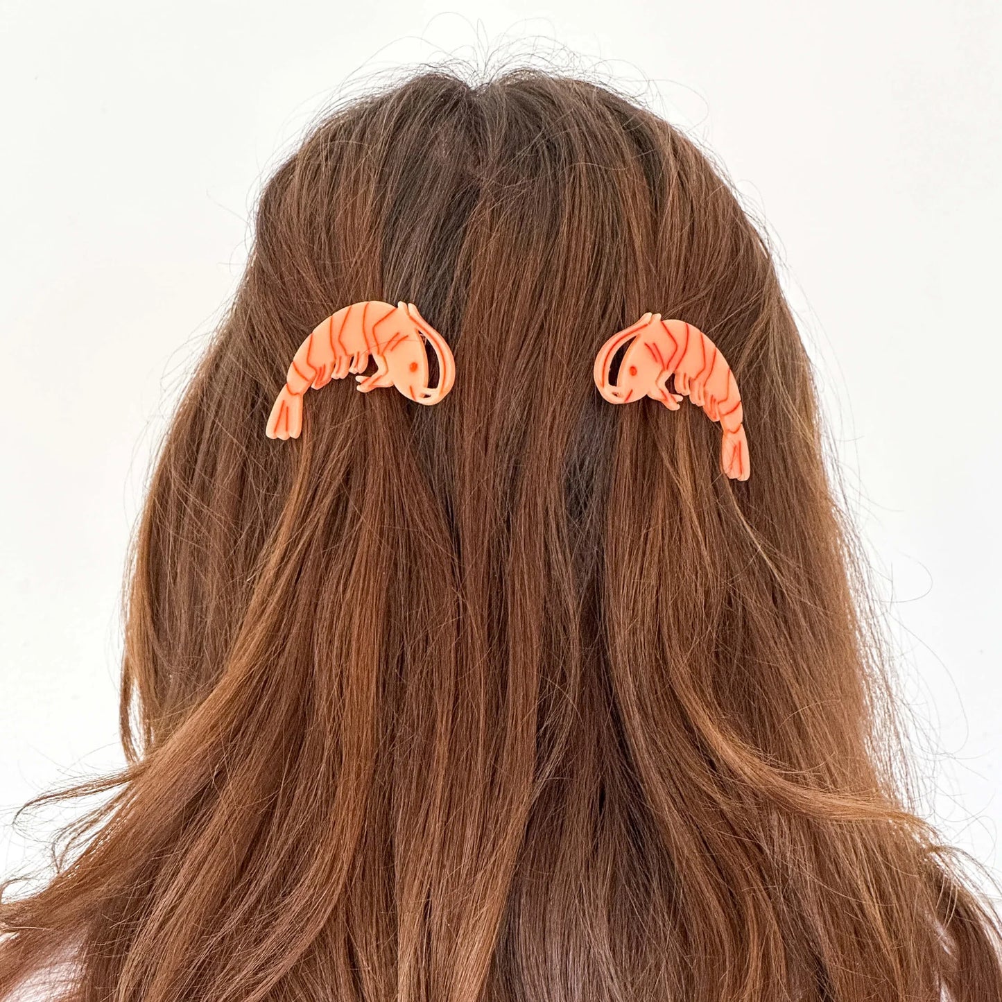 Shrimp Alligator Hair Clips