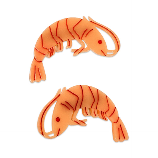 Shrimp Alligator Hair Clips