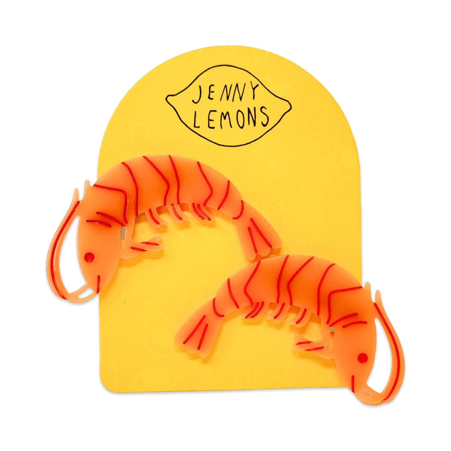 Shrimp Alligator Hair Clips