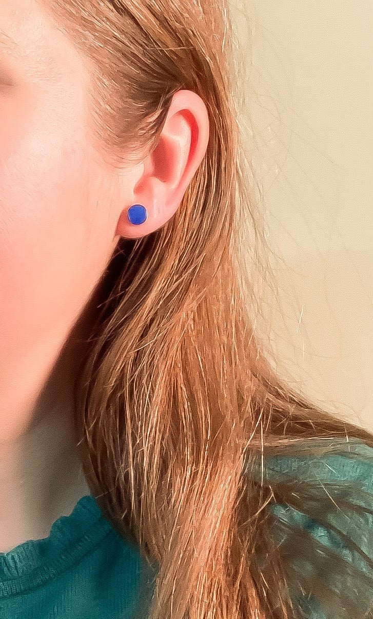 Lapis Circle Studs
