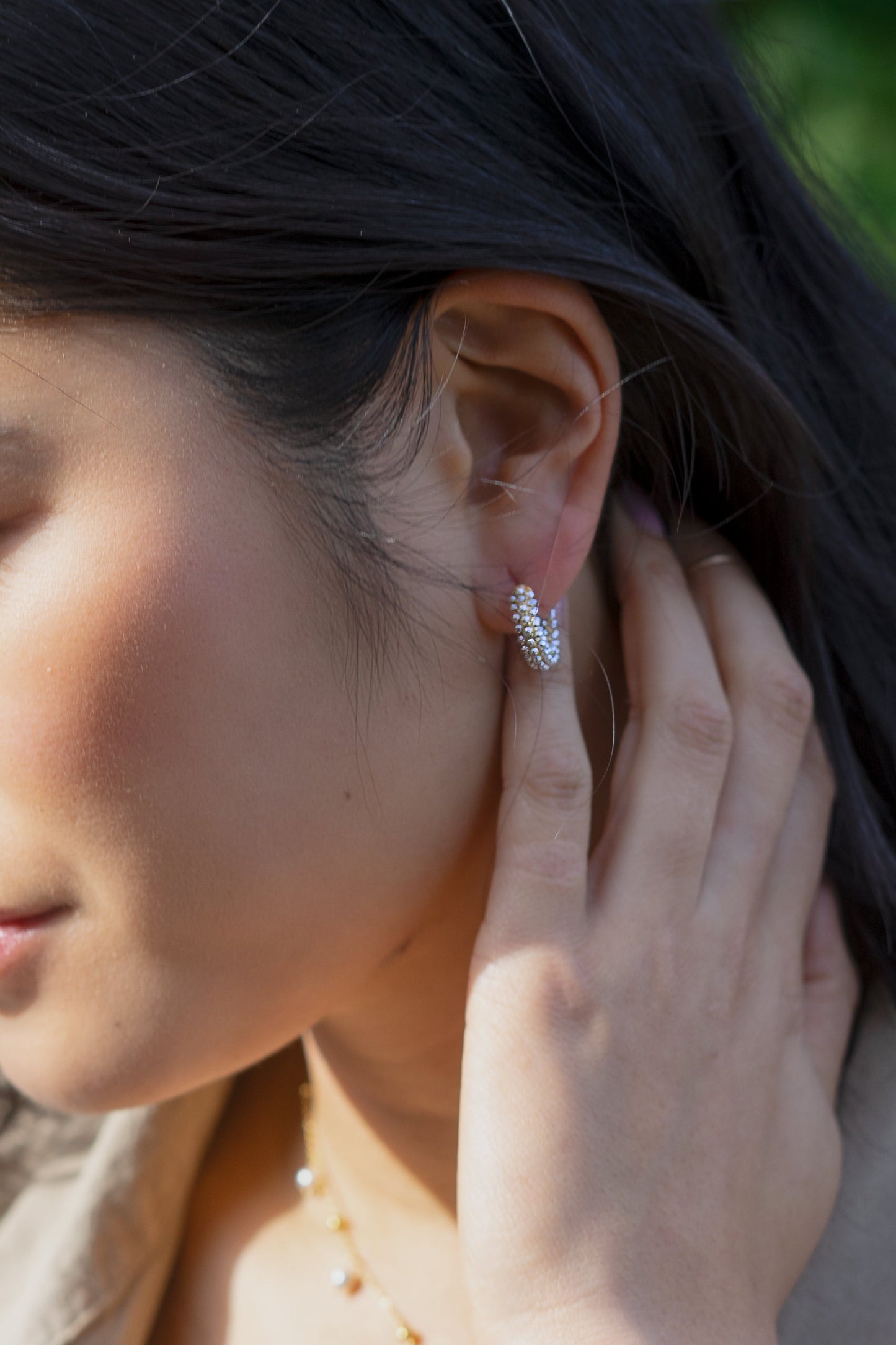 Pearl Mini Dot Hoops