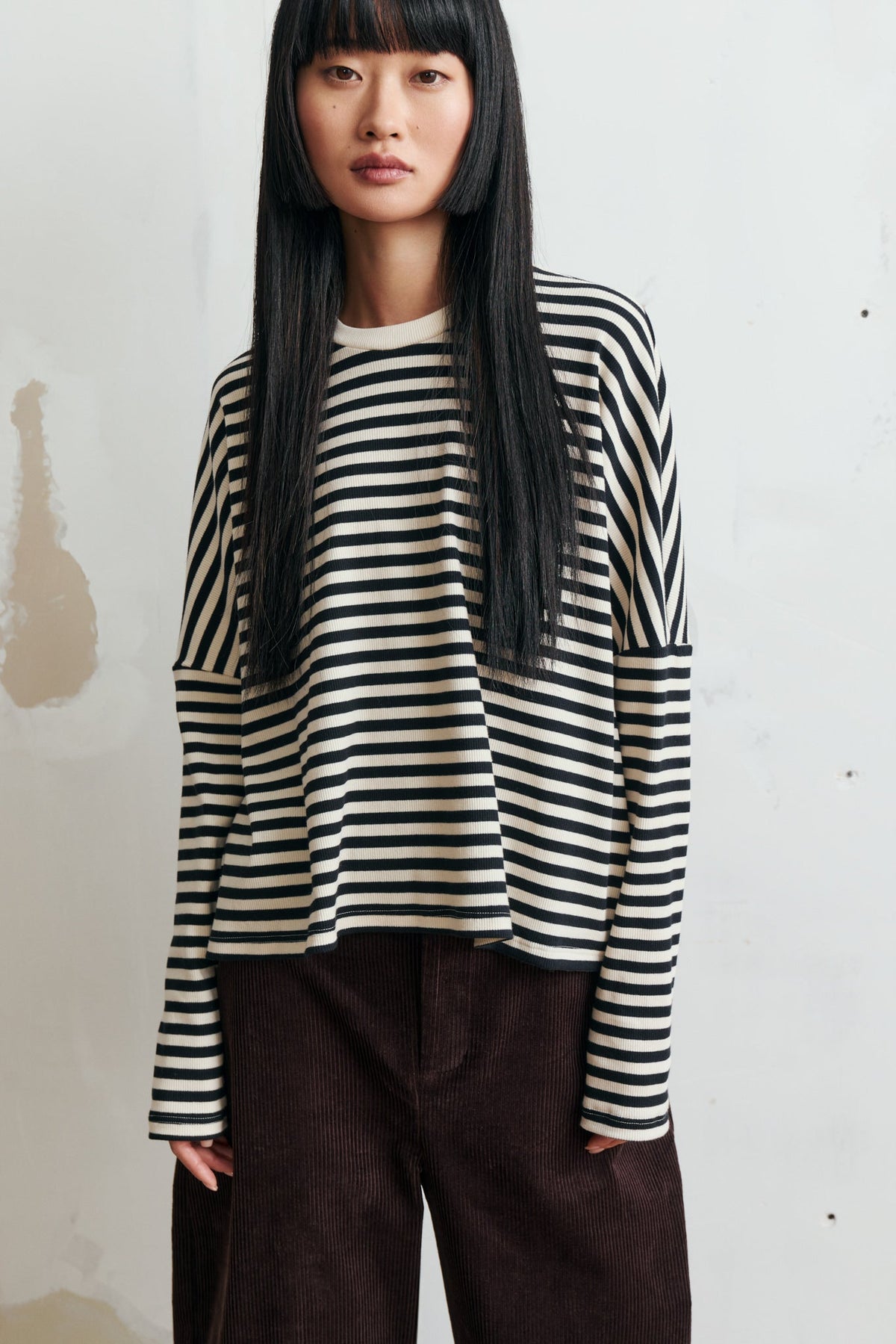 Eve Gravel Mitch Top in Olive/Creme
