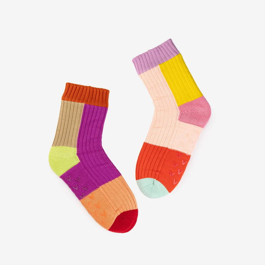 Mismatch House Socks - Pink