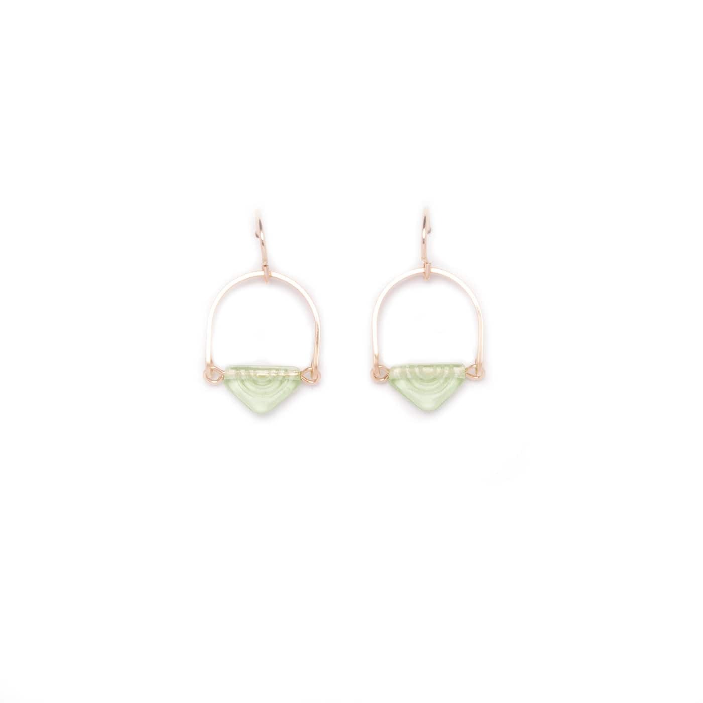 Peridot Glass Deco Earrings