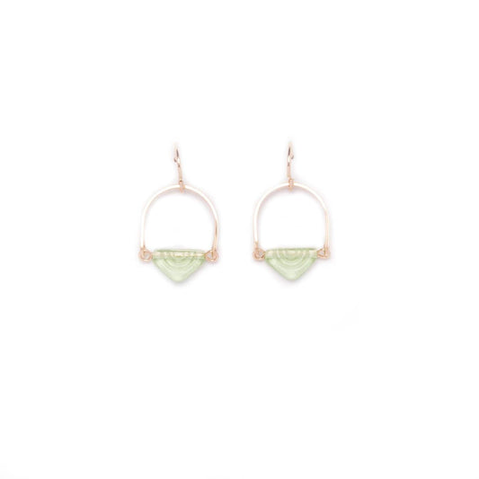 Peridot Glass Deco Earrings