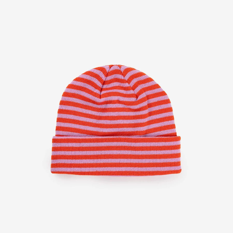 Simple Stripe Knit Beanie - Poppy Lilac