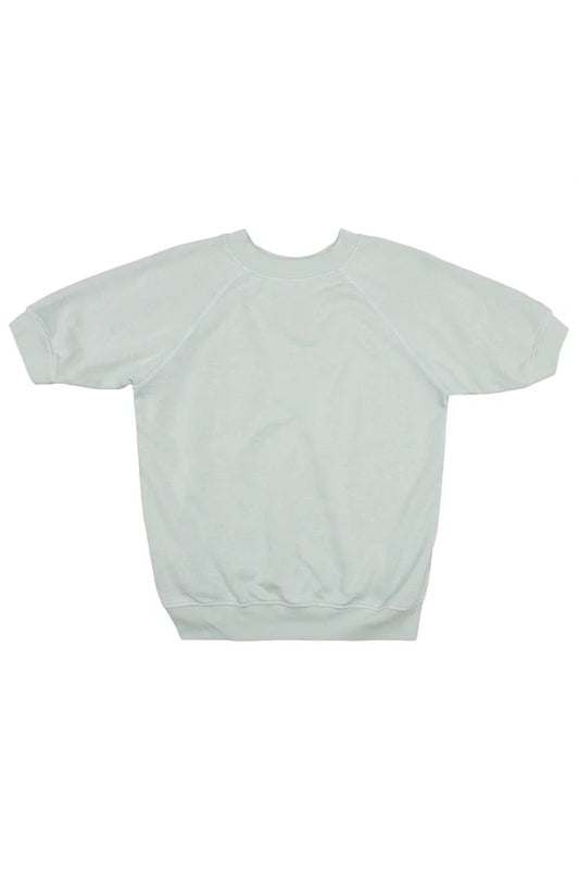 Short Sleeve Raglan Sweatshirt in Stormy Green