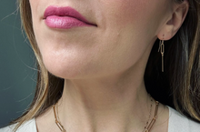 Link bar drop earrings