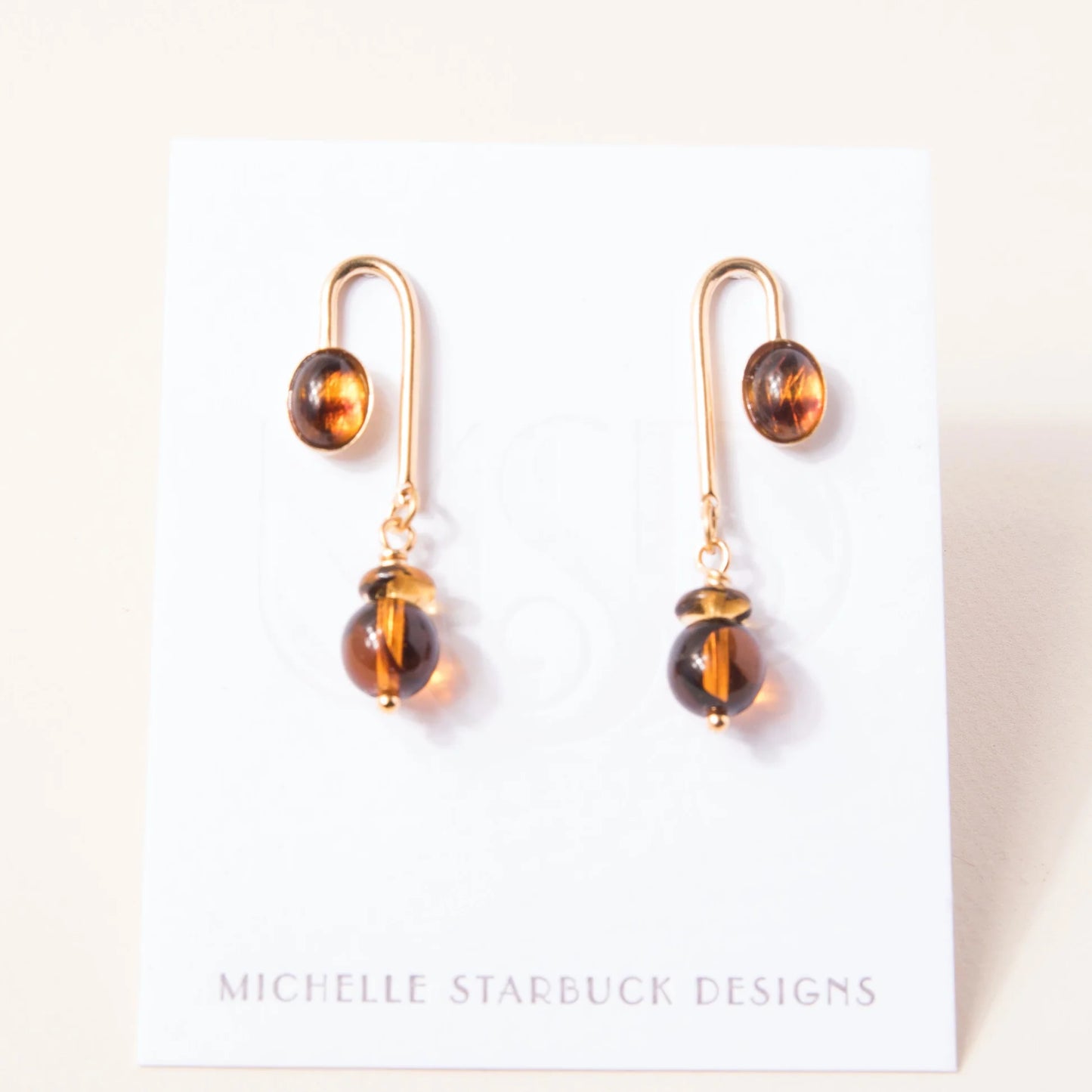 Tortoise Asymmetrical Arch Earrings