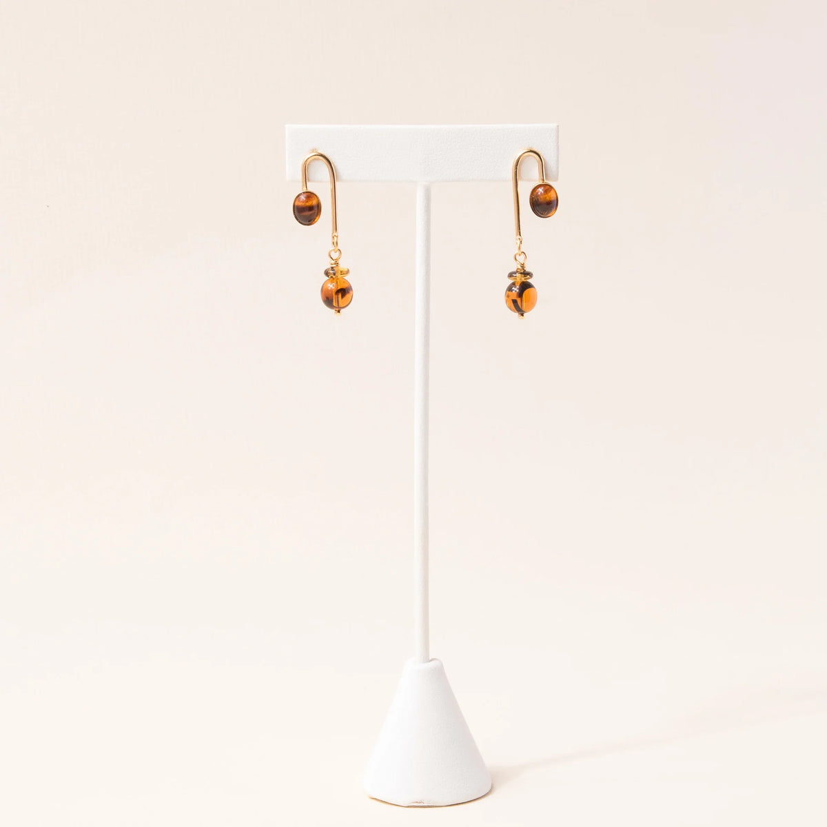 Tortoise Asymmetrical Arch Earrings