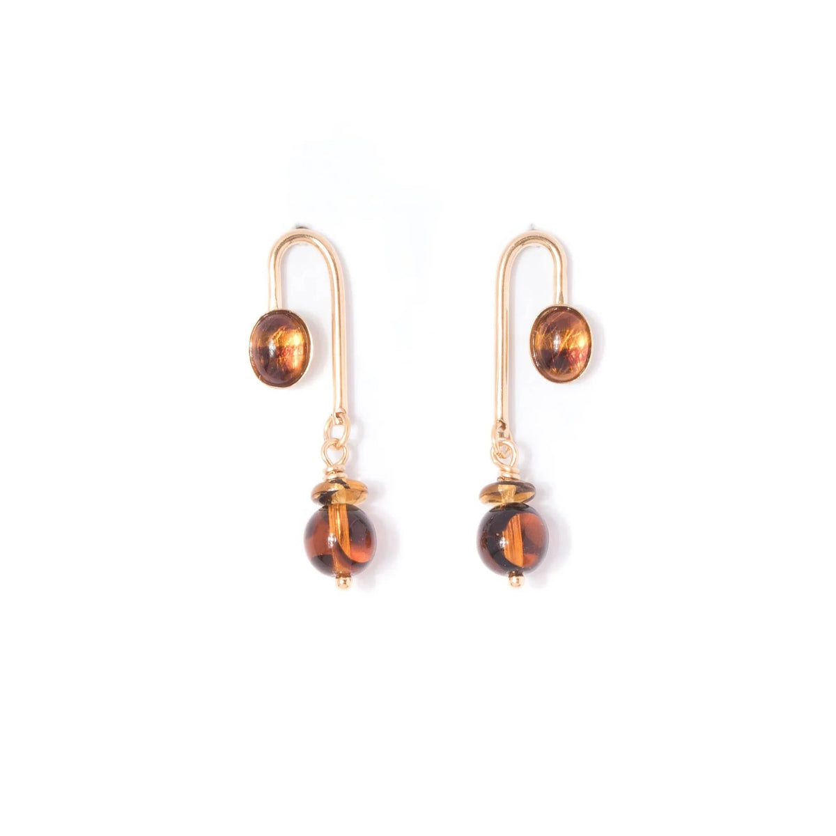Tortoise Asymmetrical Arch Earrings
