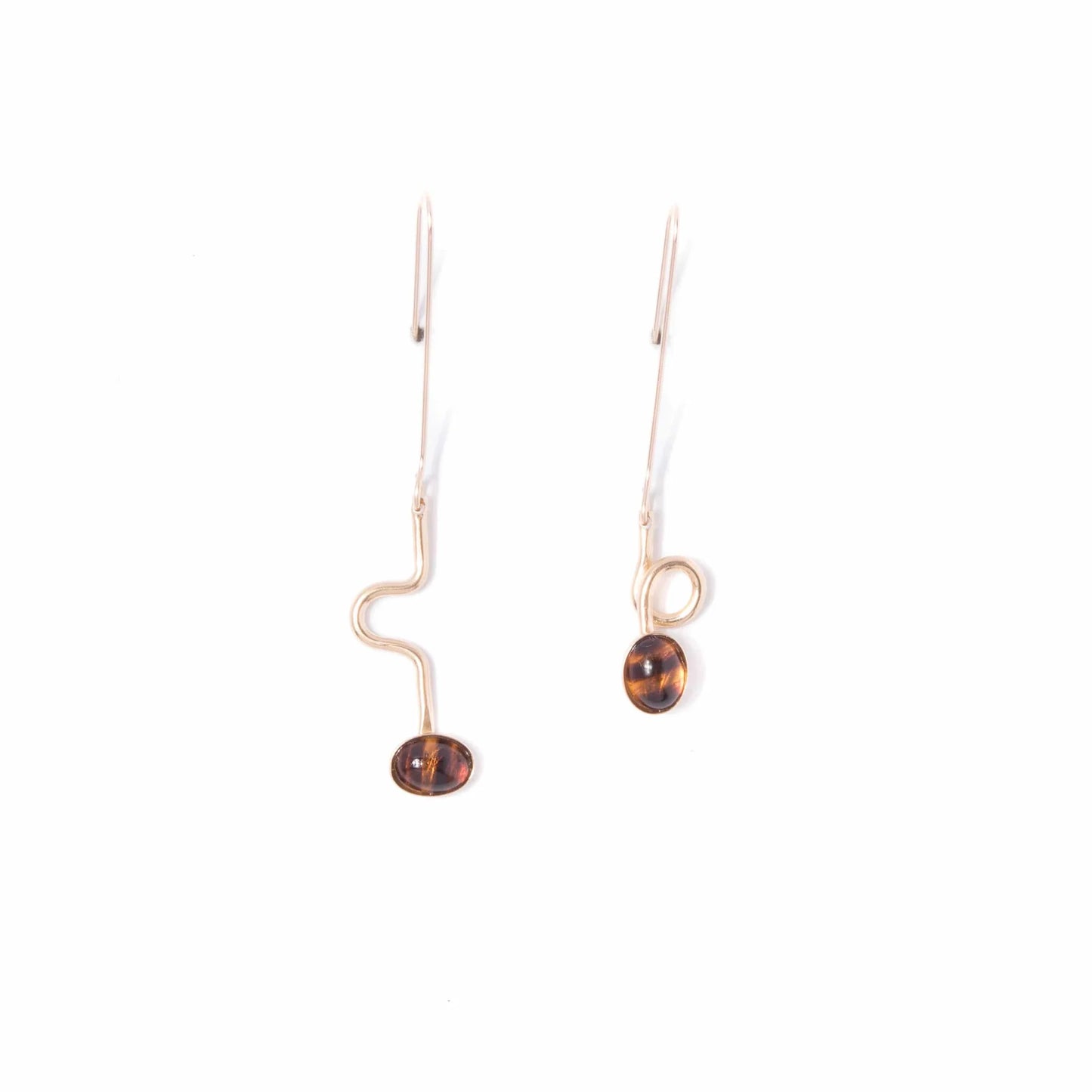 Tortoise Contour Drop Earrings