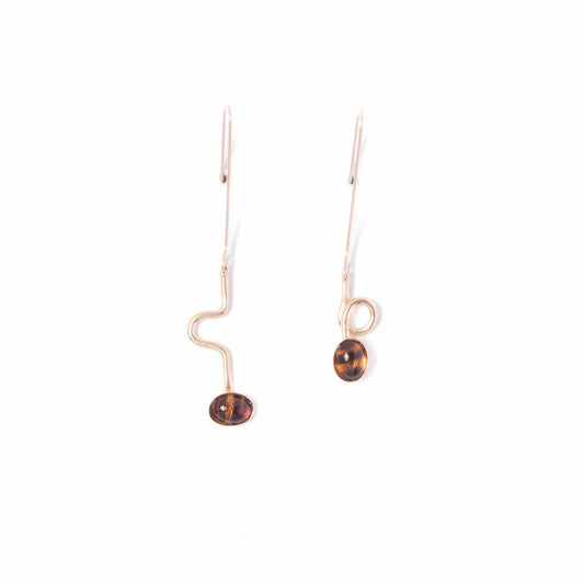 Tortoise Contour Drop Earrings