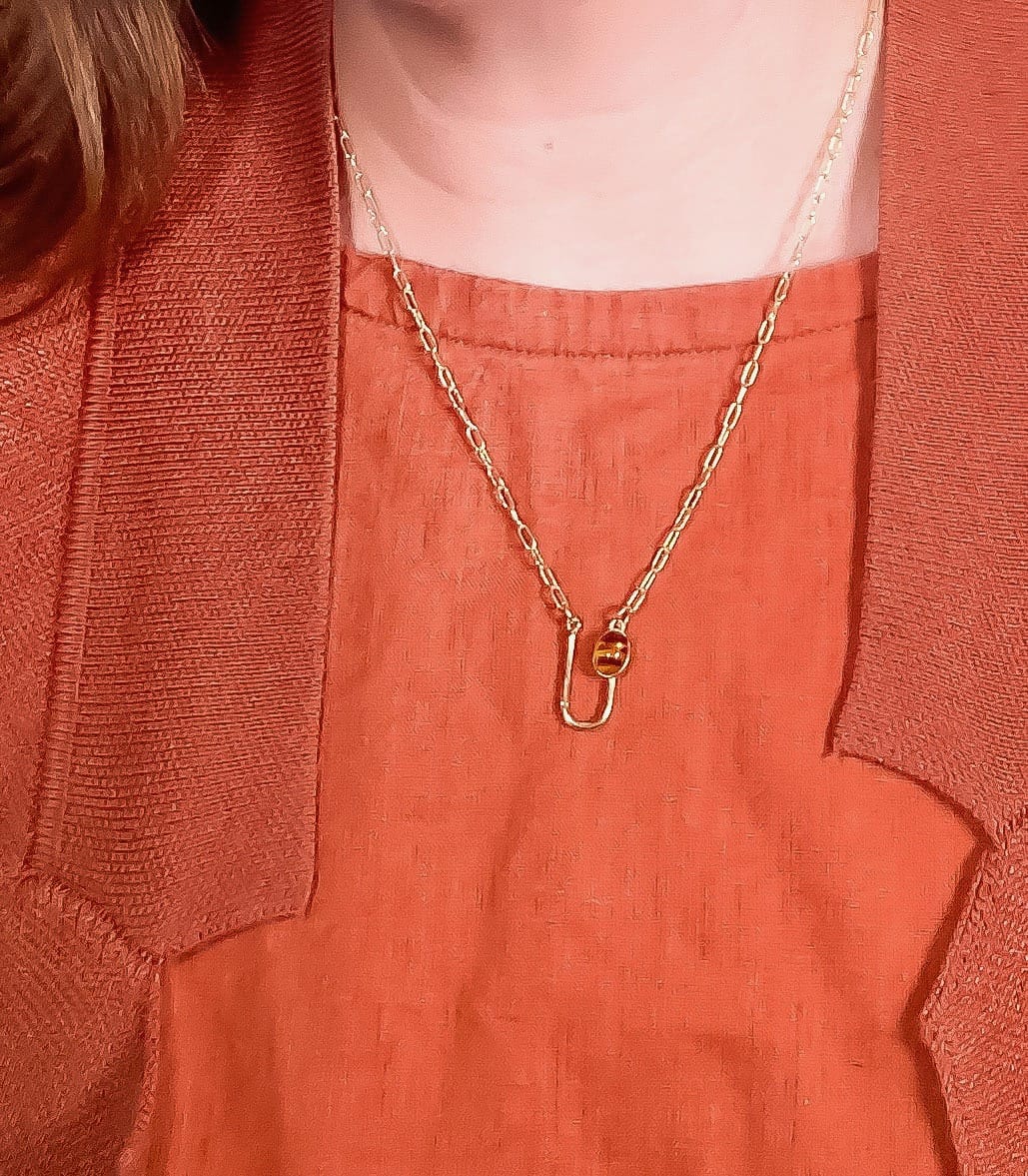 Tortoise Asymmetrical Arch Necklace