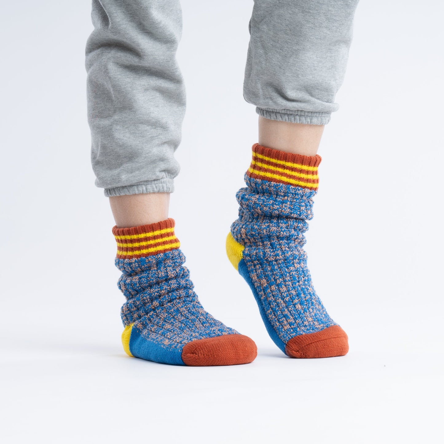 Varsity Knit House Socks - Cobalt