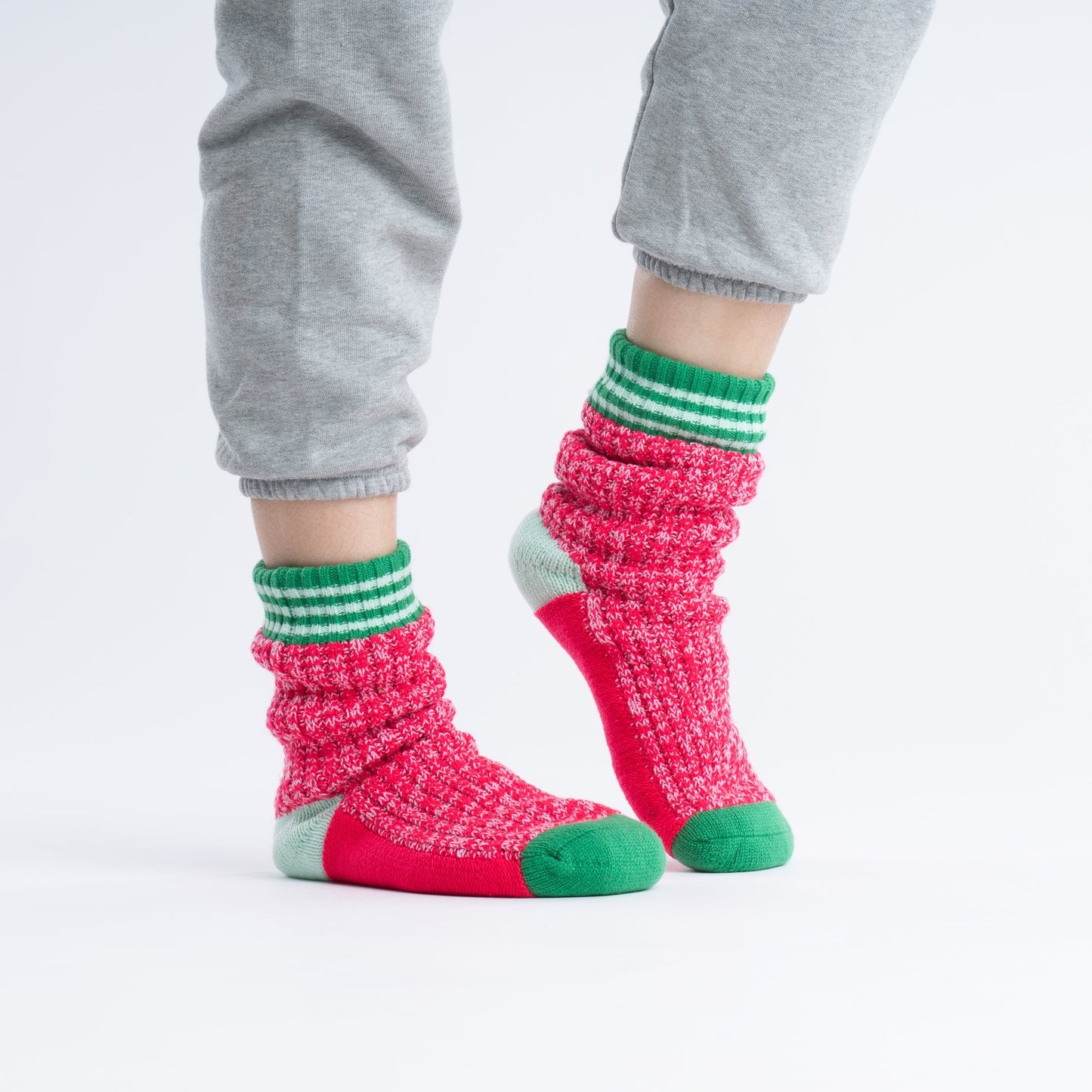 Varsity Knit House Socks - Fuchsia