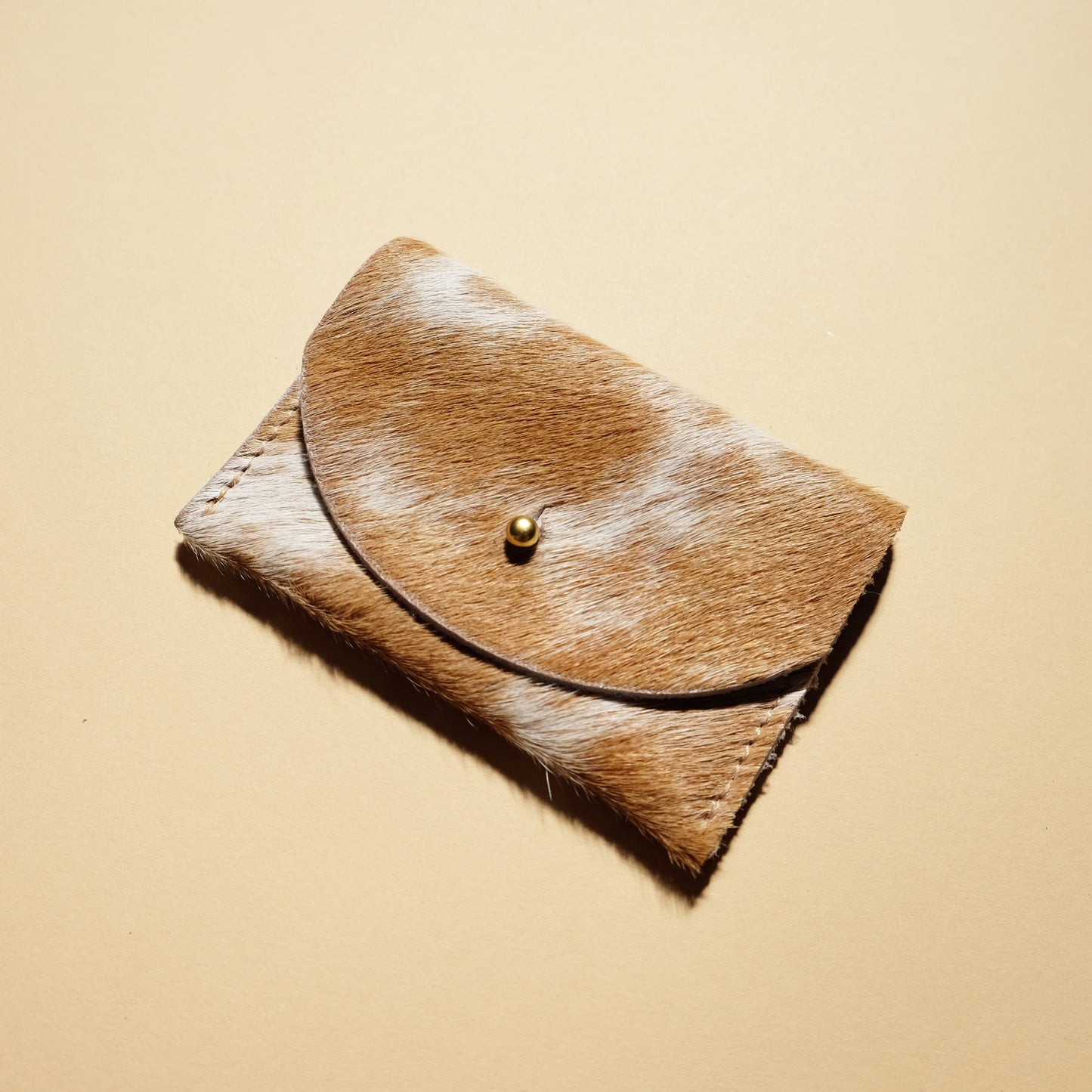 Cardholder - Caramel Speckled Hair on Hide