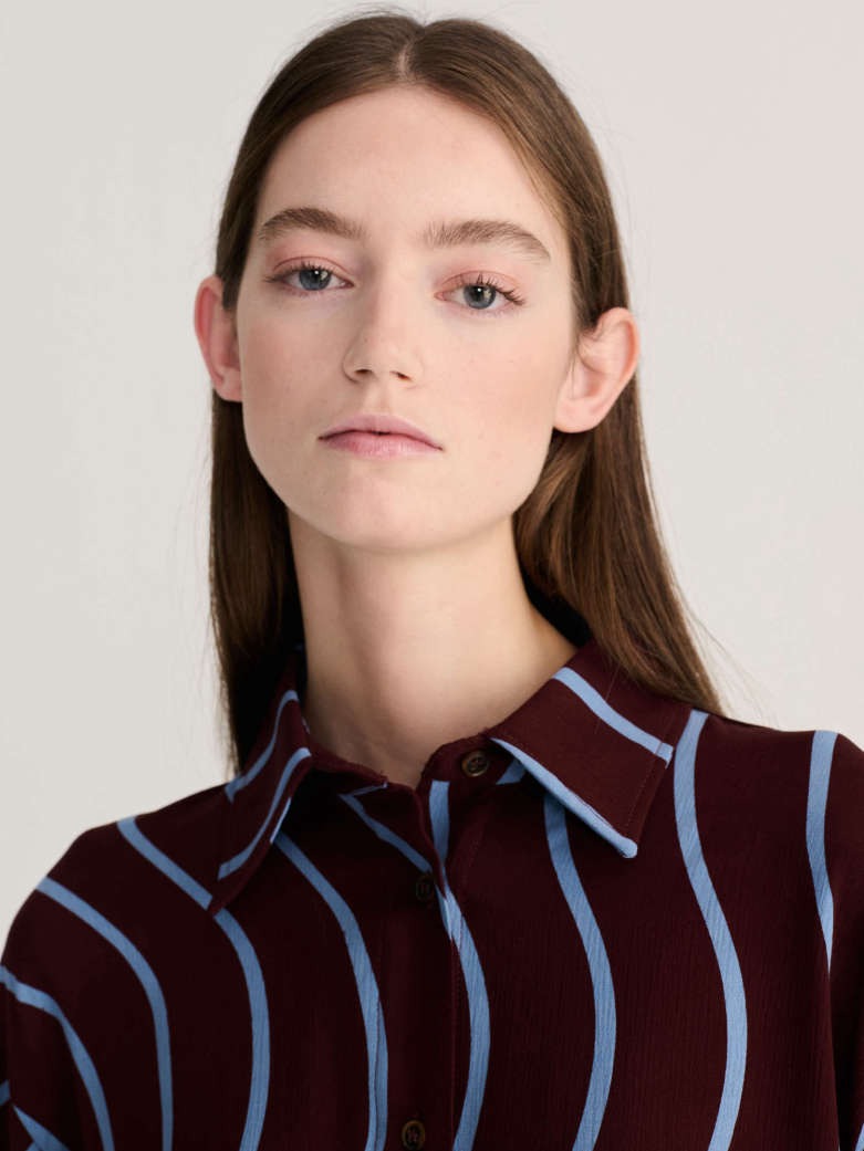 Wavy Stripes Fluid Shirt