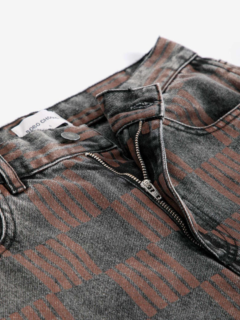 Checkered Jeans