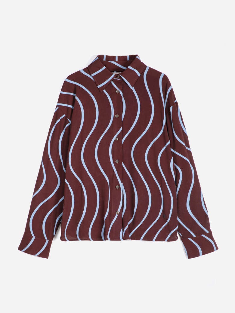 Wavy Stripes Fluid Shirt