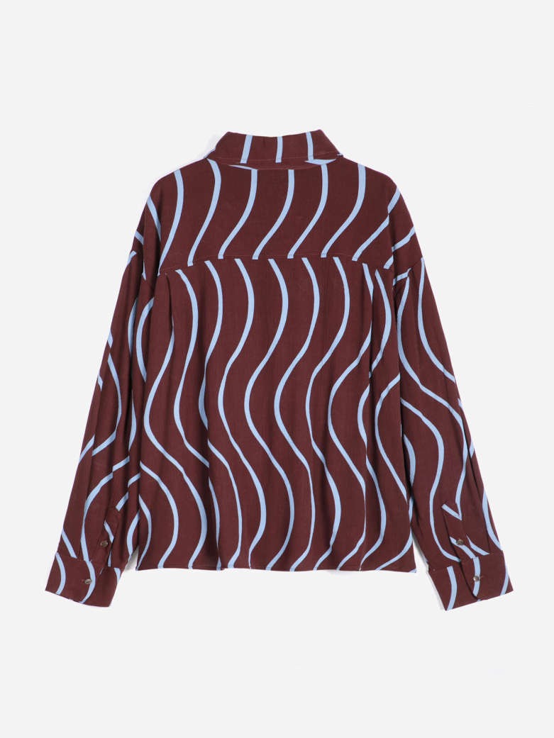 Wavy Stripes Fluid Shirt