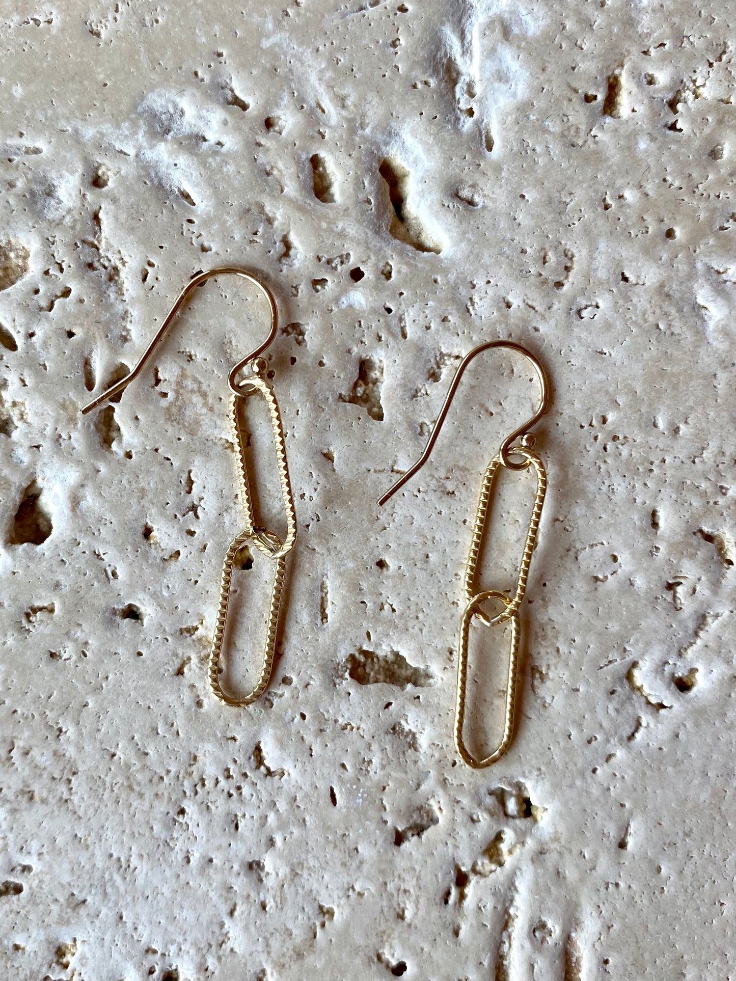 Large Link Paperclip Chain Drop Earrings 14K Gold Fill - 2 Links