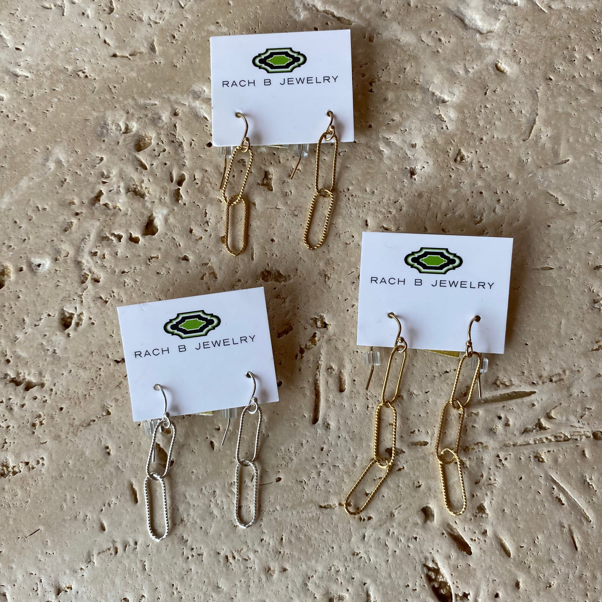 Large Link Paperclip Chain Drop Earrings