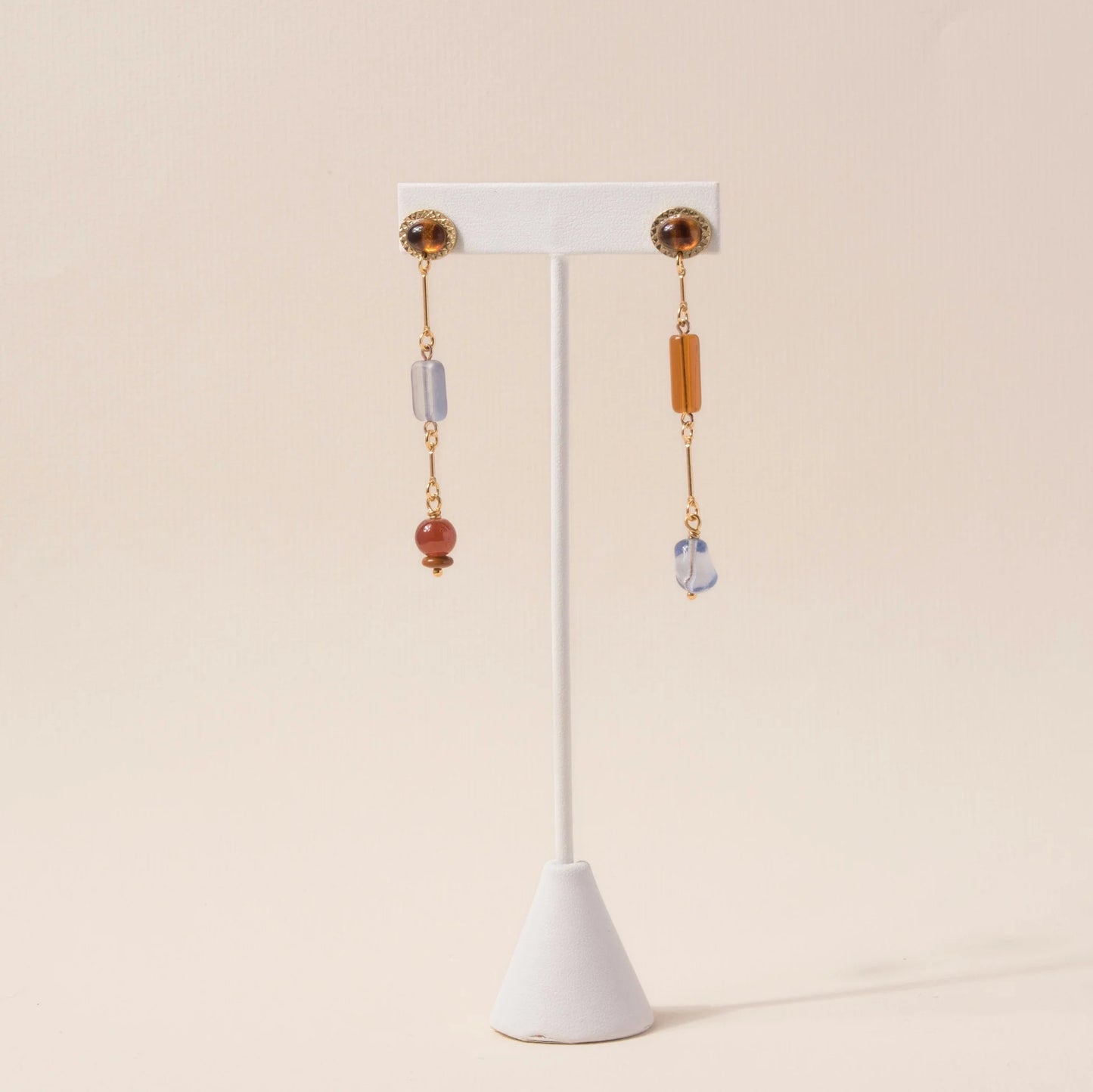 Tortoise Mismatched Composition Earrings