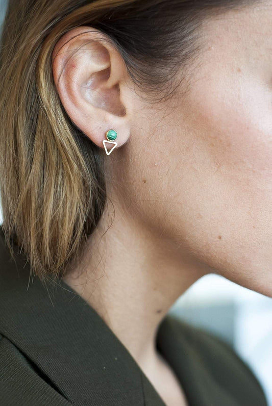 Tiny Elder Gemstone Studs
