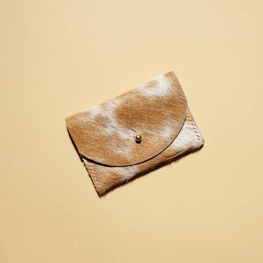 Cardholder - Caramel Speckled Hair on Hide